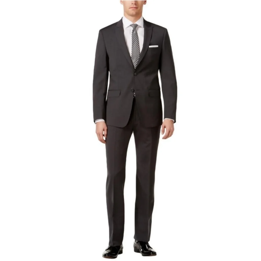 Calvin Klein Men's Pin Stripe Two Button Formal Suit - Picture 16 of 16